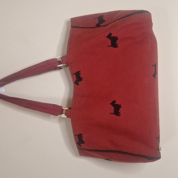 Maddie Deluxe Scottie Dog Print Carrier/Purse/Tote/Crossbody canvas bag - Picture 5 of 11